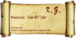 Keszei Zaránd névjegykártya
